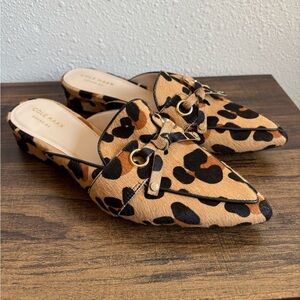 Cole Haan Piper Leopard Print Calf Hair Mules